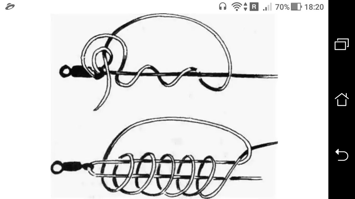 фото узел вязать для вертлюг с карабином  на снасть спиннинга 