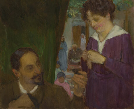 Автопортрет с семьей 1916 , Егишэ Тадевосян