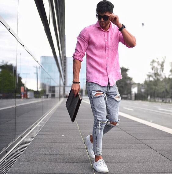 Урок стиля для мужчин – с чем носить розовую рубашку?