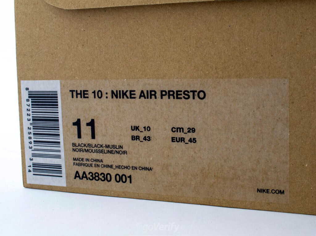 Nike air presto off clearance white box