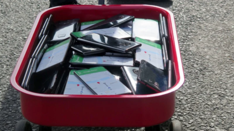 Для Google Maps фургон с навигационными смартфонами выглядит так же, как и множество медленно движущихся автомобилей.