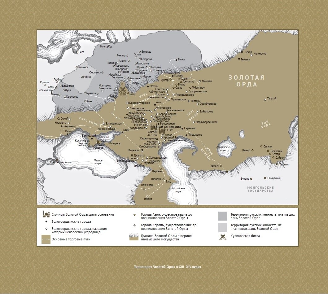 Территория Золотой Орды в средние века. Фото: https://kulpole.ru/