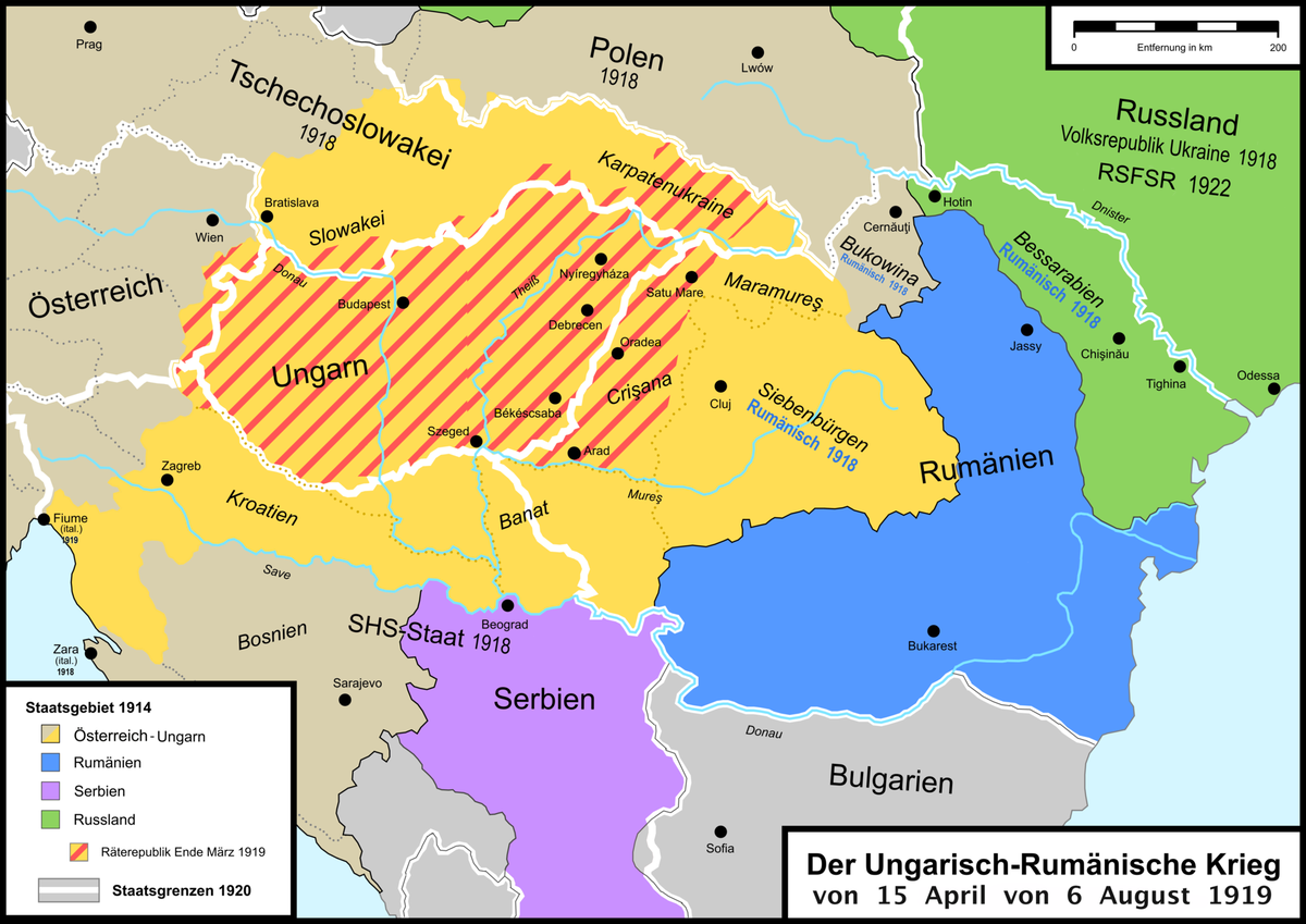 Румыния австро венгрия. Венгерская Советская Республика 1919. Карта Румынии 1918. Карта Австро Венгрии в 1918 году. Венгрия в 1919 году карта.