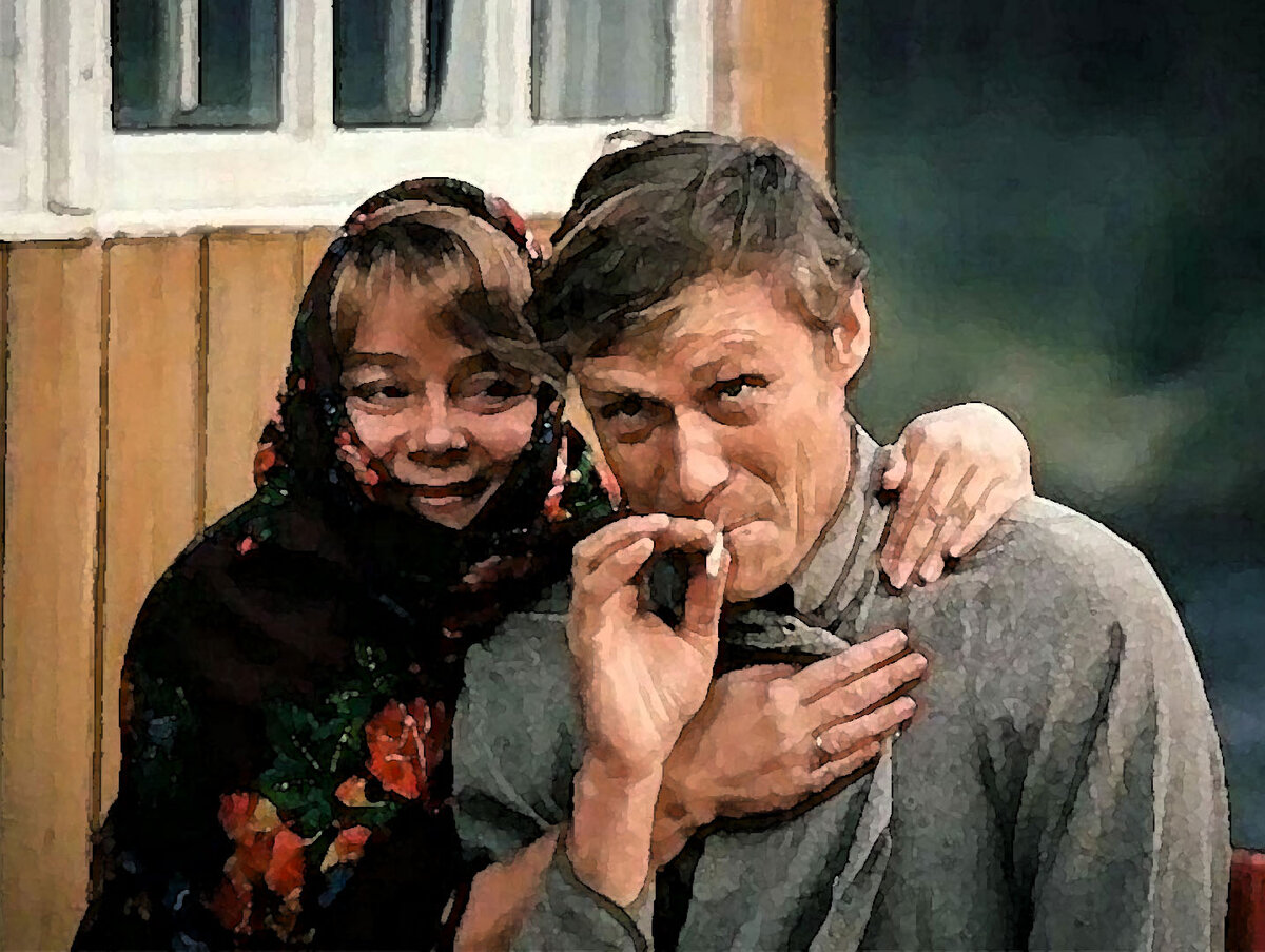 Кадр из фильма "Любовь и голуби" 