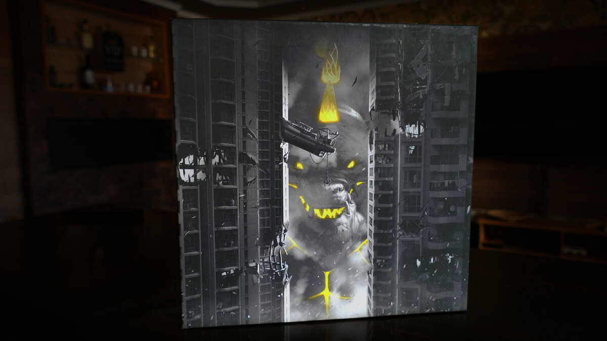 Коробка тёмного издания смотрится серьёзно и шикарно. 