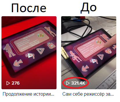 Результаты до блокировки тик тока и после