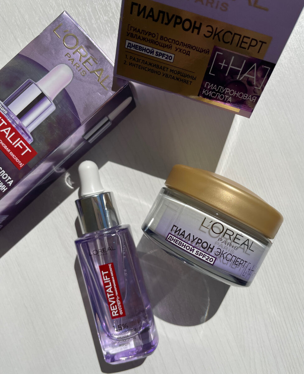 Loreal Paris Revitalift Filler - сыворотка; Крем для лица Гиалурон Эксперт от L'Oréal Paris