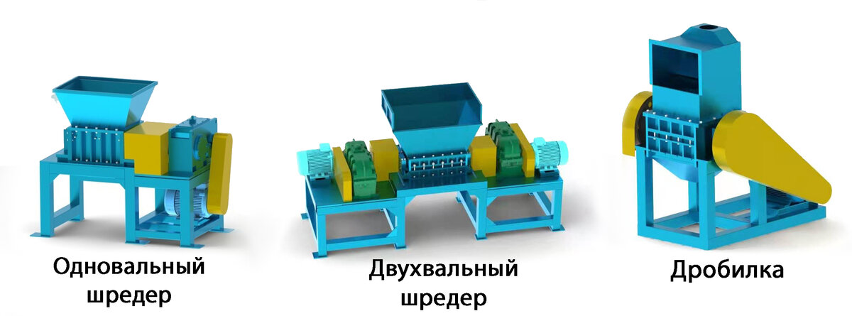 Одновальный шредер/Двухвальный шредер/Дробилка