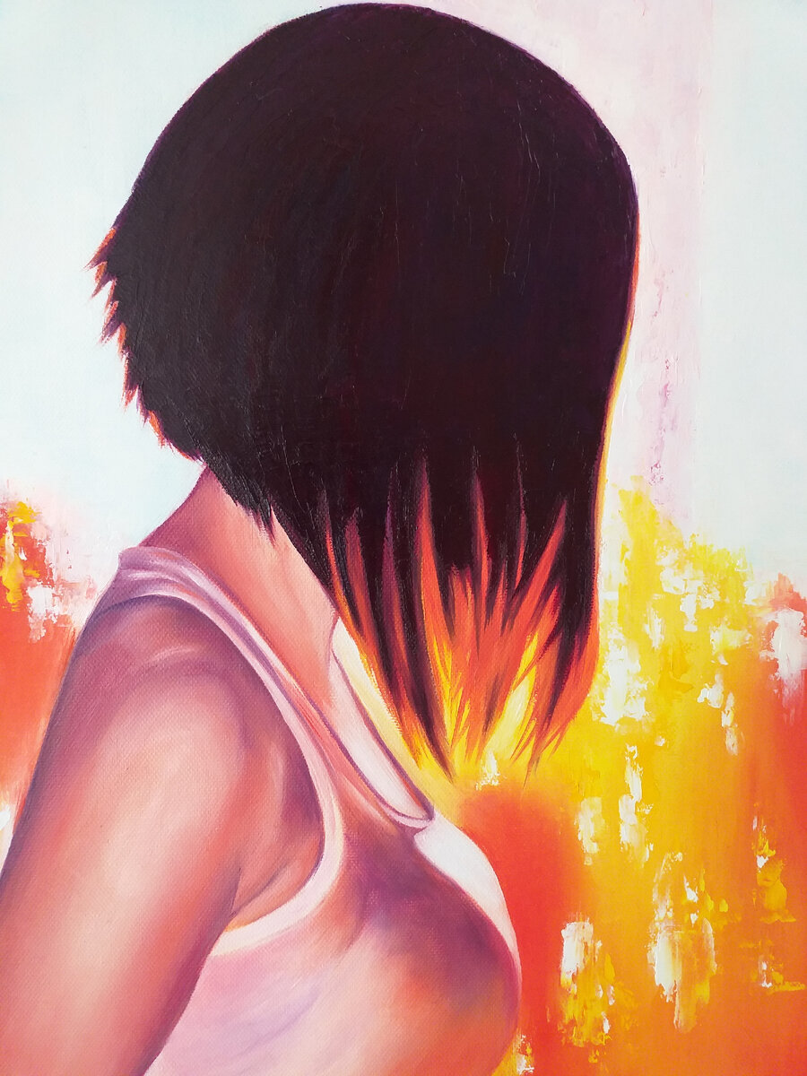 Моя картина, выполненная масляными красками на холсте.