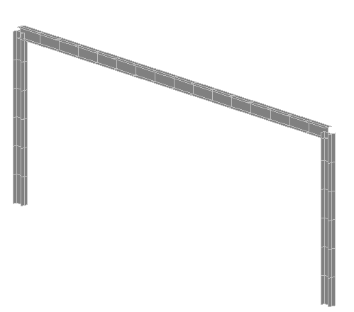 Рис. 1. Схема однопролетной рамы