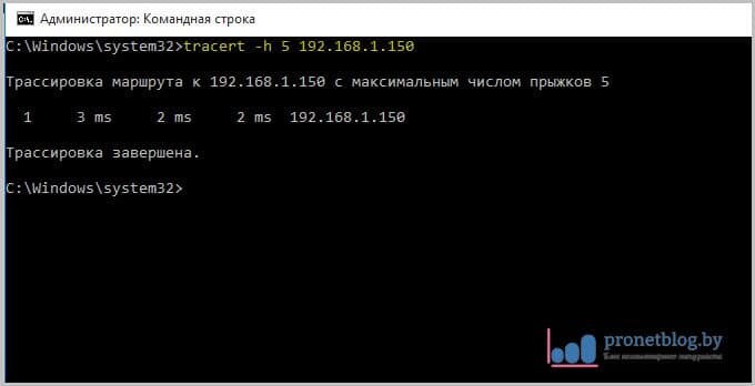 TRACERT: команда в Windows для определения пути прохождения пакета. Опять сети