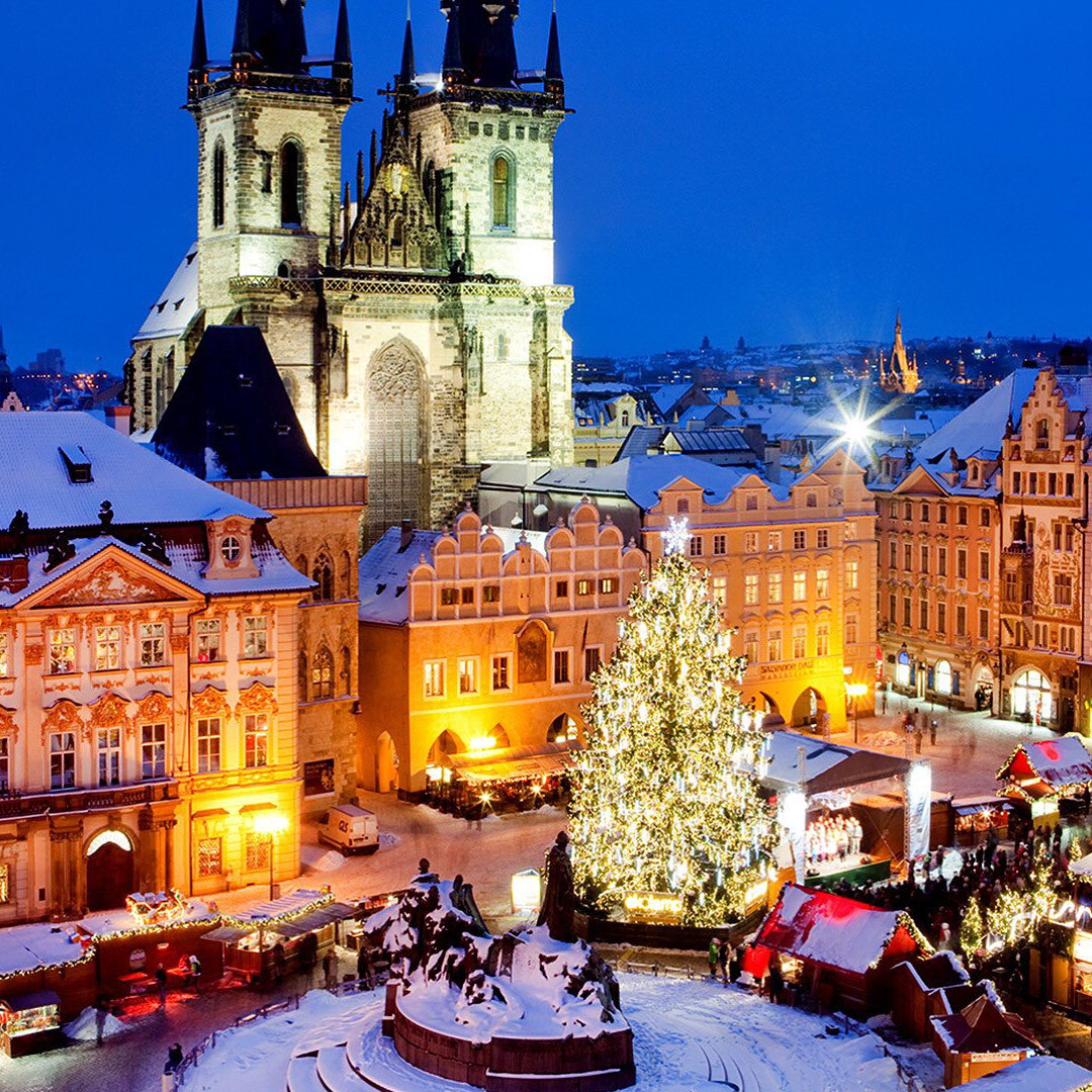 Новогоднее настроение в центре Праги