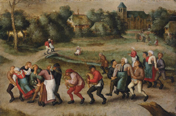 Источник изображения: https://commons.wikimedia.org/wiki/File:Saint_John%E2%80%99s_Dancers_in_Molenbeeck%E2%80%99_(1592)_by_Pieter_Brueghel_II.jpg