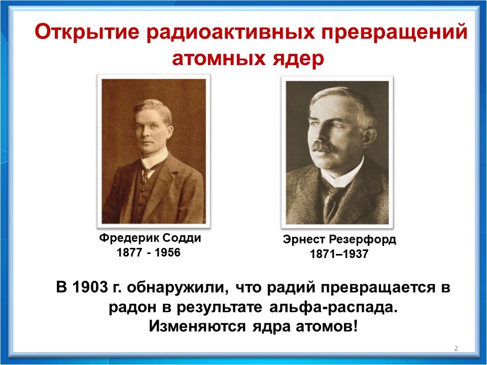 Радиоактивные превращения атомных ядер презентация
