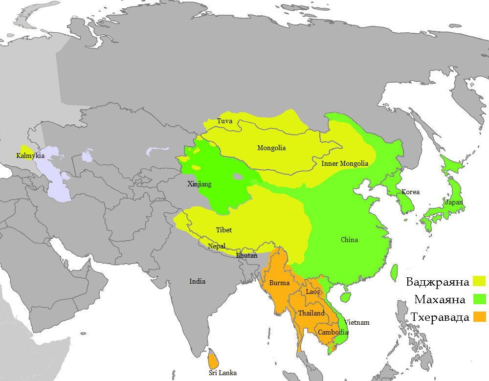 Основная страна буддизма. Карта буддизма в мире. Карта распространения буддизма в мире. Тибетский буддизм карта. Буддизм страны распространения.