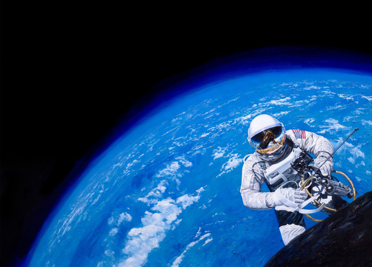 Выход в открытый космос Джемини IV.  Крис Кэлл.