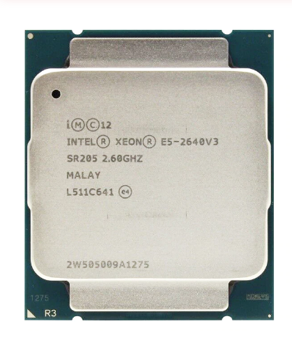 Процессор входящий в комплект Xeon E5 2640 V3 SR205 (8 ядер/16 потоков).