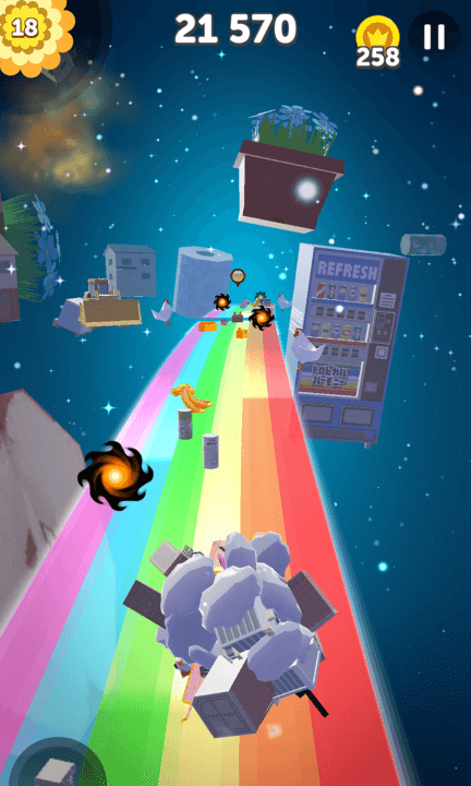 Собирайте предметы различной величины, чтобы восстановить уничтоженную Вселенную.