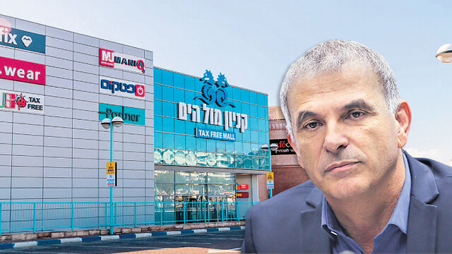  Министр финансов Кахлон на фоне торгового центра в Эйлате. Фото: Алекс Коломойский