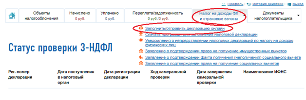 Рис. 1. Как заполнить декларацию на вычет по переносу убытков через ЛК?