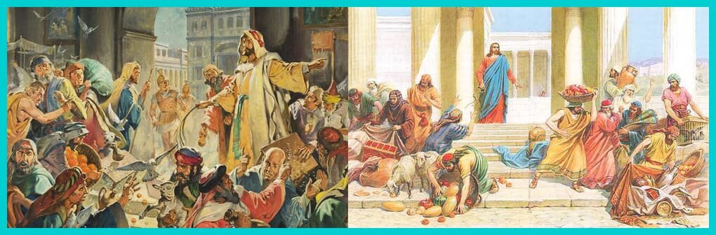 Две картины об изгнании торговцев из храма.