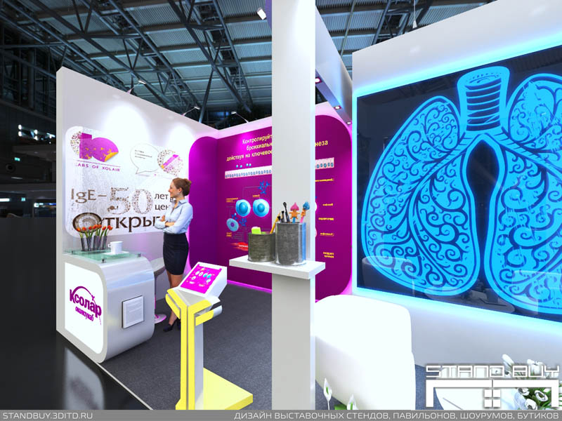 Проект выставочного стенда компании Novartis. Архитектор - Павел Сапов.