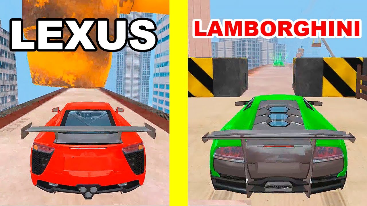 Deadly Race 2 - Машины Lexus LFA против Lamborghini Aventador! Прохождение  гонок на выживание