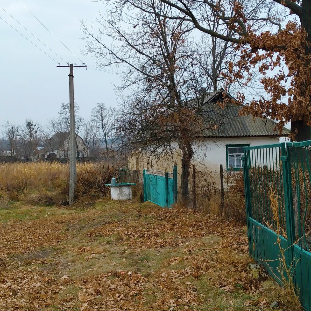 Деревенские дома некоторые заброшенные уже