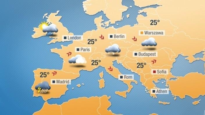 Карта погоды в европе на 14 дней