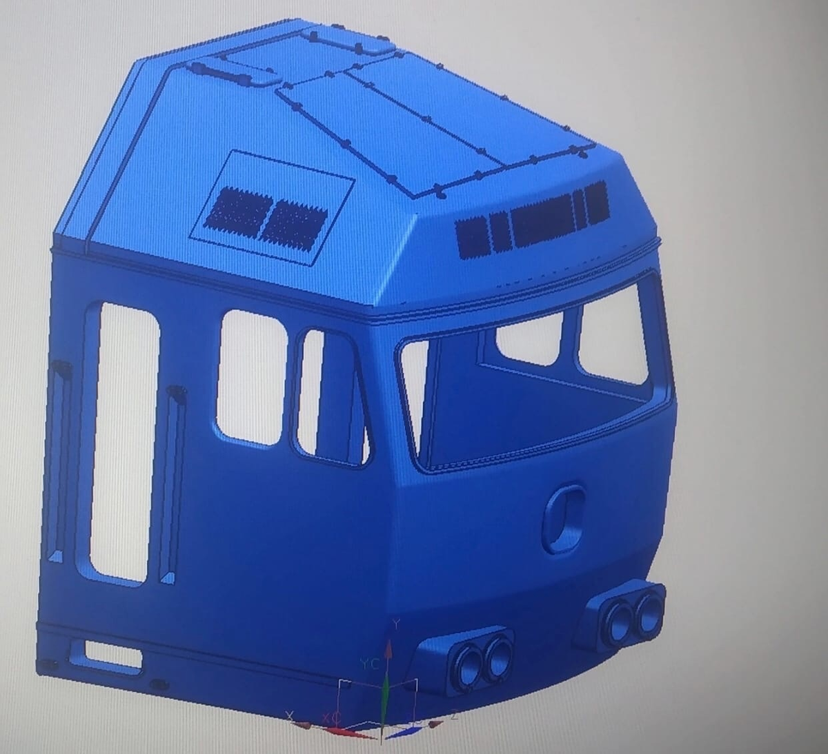 3д модель кабины тепловоза ТЭП80