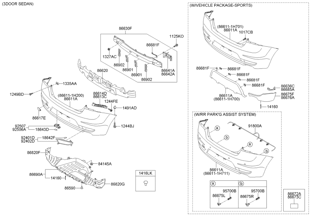 Схема демонтажа бамперов