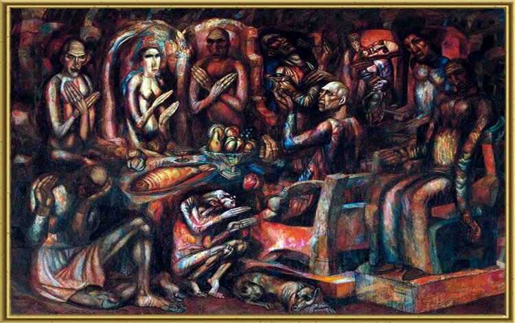 1913 г, Павел Филонов "Пир королей"