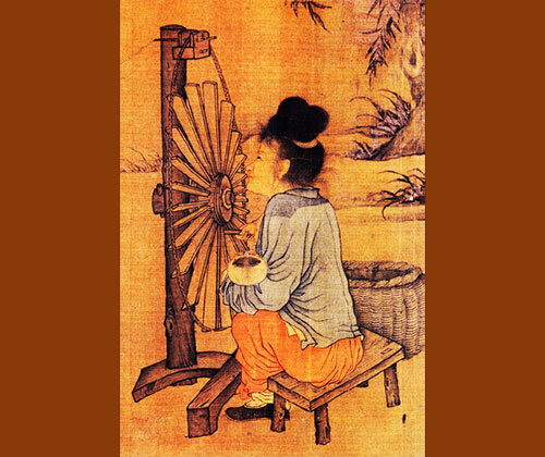 В. Цзюйчжен. Женщина за прялкой