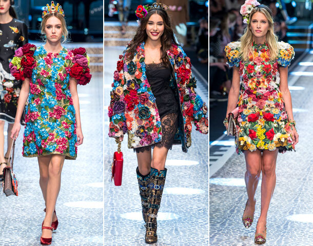 Объемные цветочные мотивы