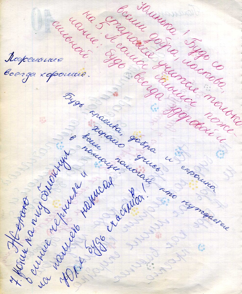 Страничка из песенника Школьниковой Юлии (с). Начало 1980-х гг.