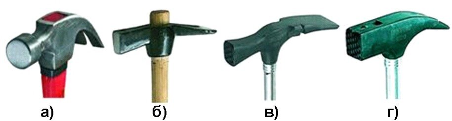 Какой из этих молотков всегда изготавливается из дерева