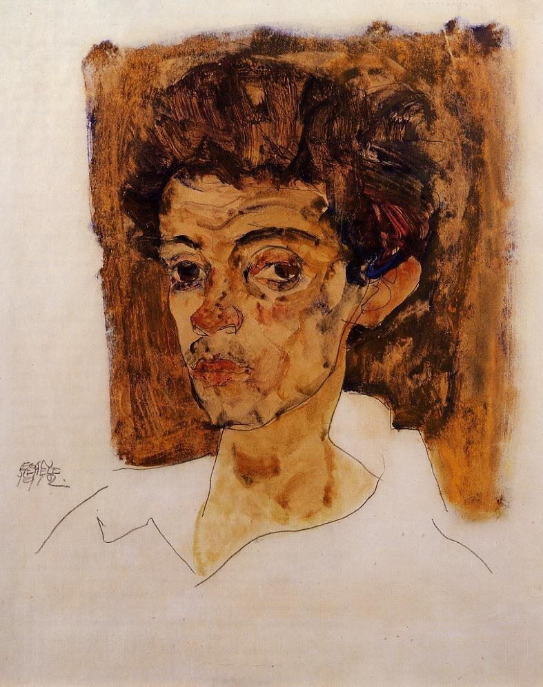 Эгон шиле картины. Egon Schiele художник. Эгон Шиле автопортрет 1912. Эгон Шиле портреты.