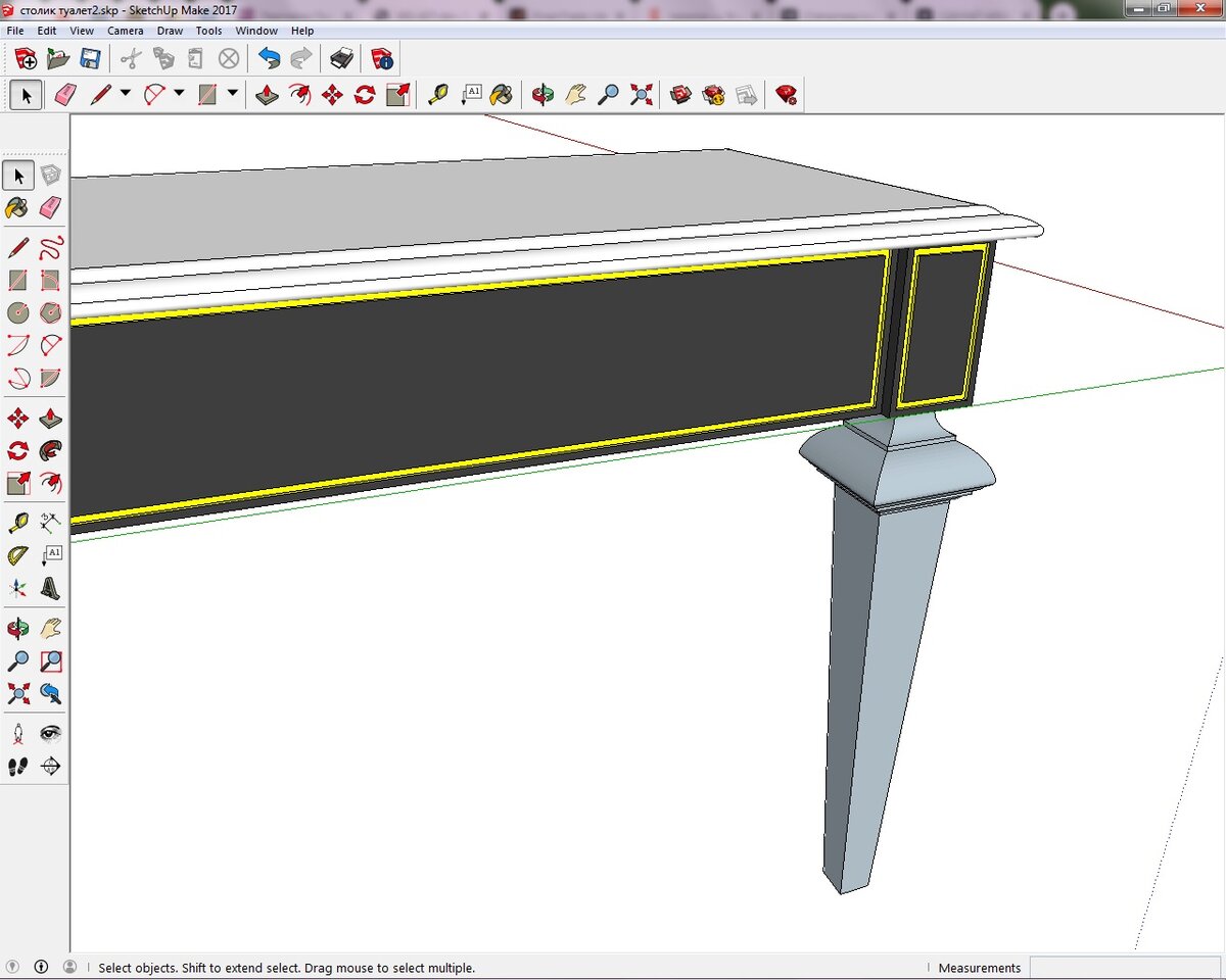 Туалетный столик. Проектируем в SketchUp (часть 3) | СДЕЛАЙ МЕБЕЛЬ САМ |  Дзен