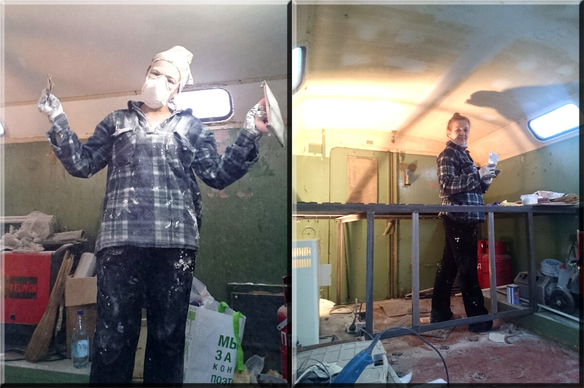 Шпаклёвка и покраска потолка