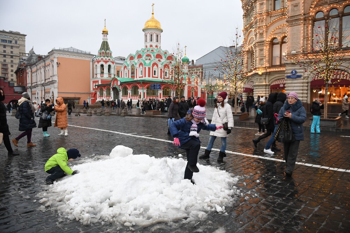 Теплая зима в Москве. Москва весной.