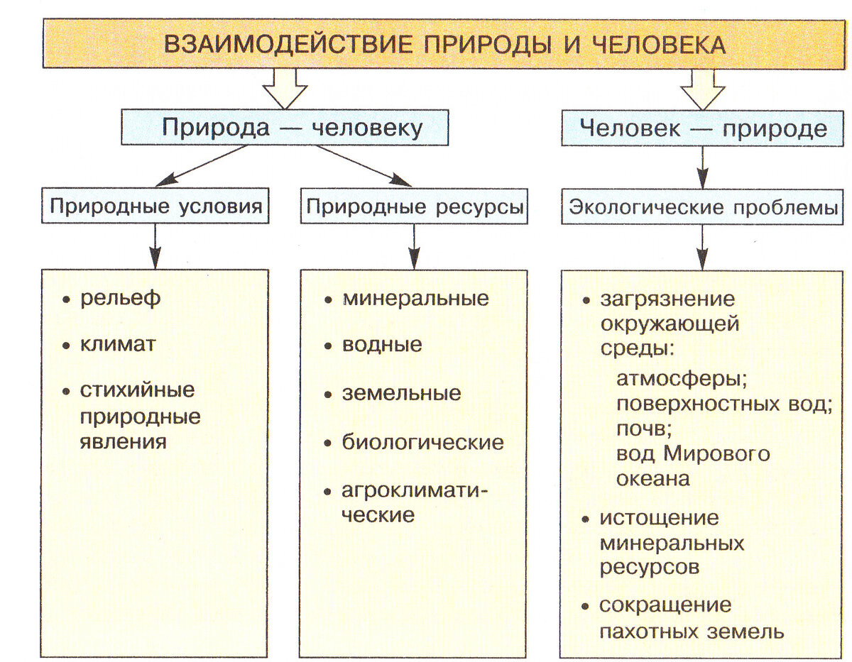 Наглядный пример взаимной связи между природой и человеком