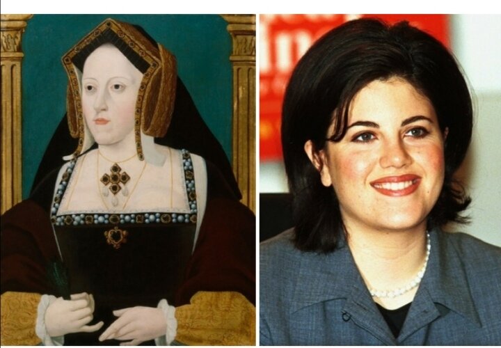 Слева Екатерина Арагонская, справа Моника Левински, коллаж автора.