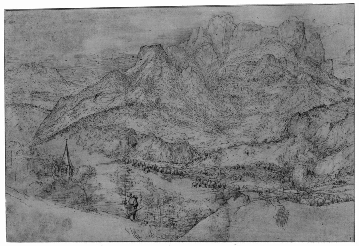 «Альпийский пейзаж» (1554-1555, Кембридж (США, Массачусетс), Художественный музей Фогга, Гарвардский университет