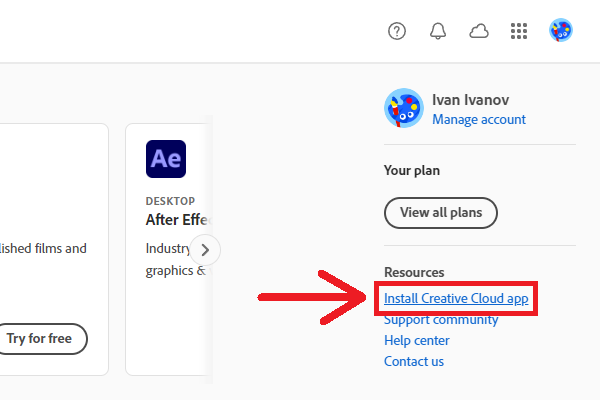 Скачать Creative Cloud