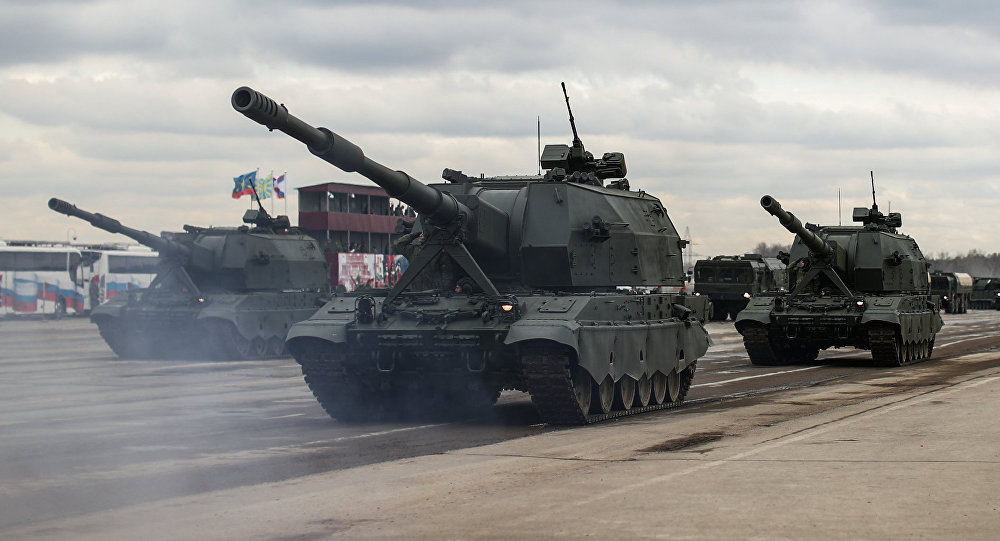 Russian 2S35 Koalitsiya-SV Self Propelled Artillery Pieces