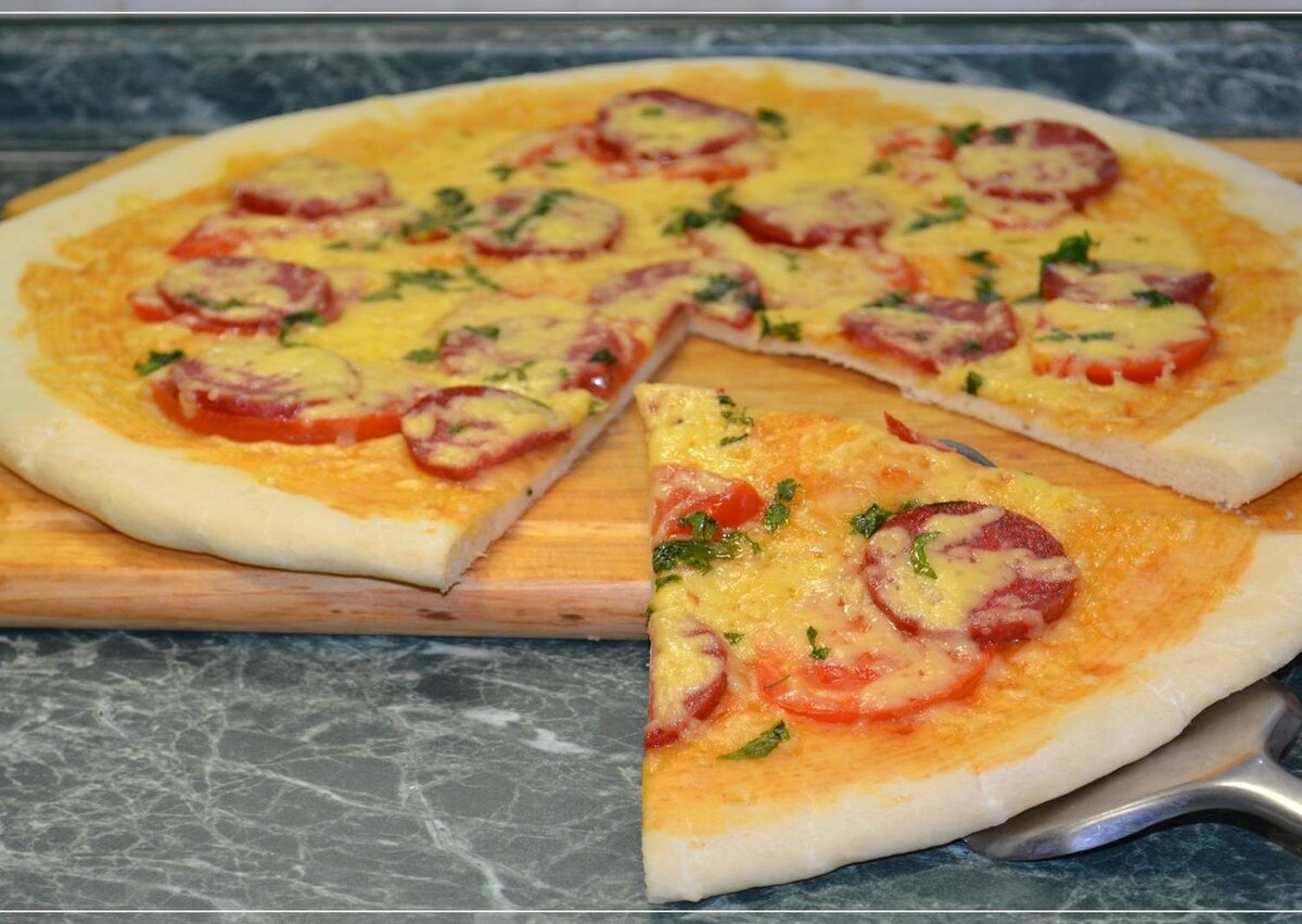 рецепт приготовления пиццы в домашних условиях в духовке с пошаговым фото 26