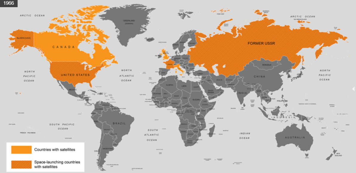В 1966 году спутники были доступны только сверхдержавам