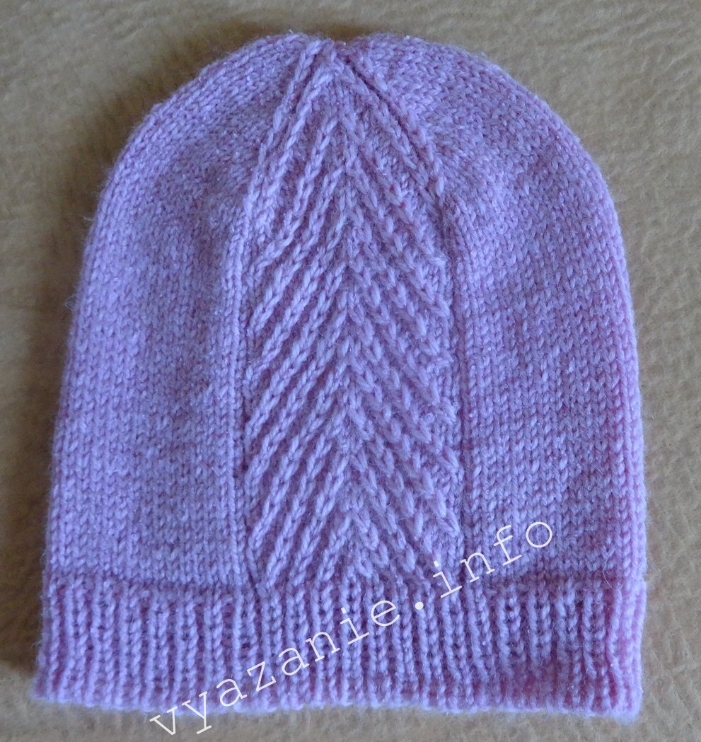 Узоры для вязания шапки бини спицами