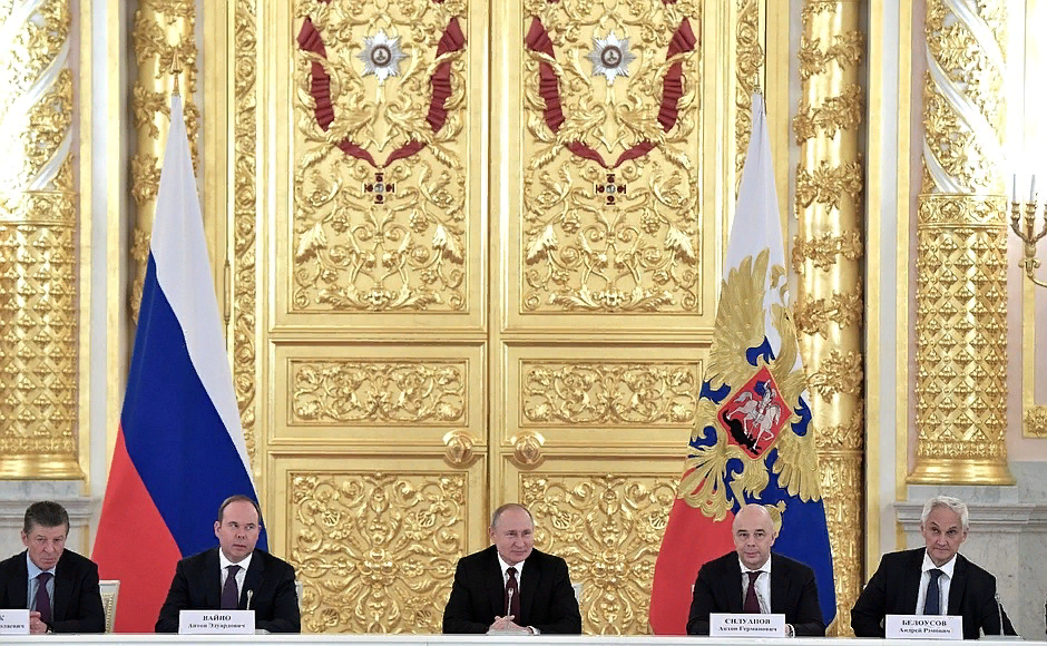 Владимир Путин на встрече с господами. Александровский зал Большого Кремлевского дворца. 25 декабря 2019 года.