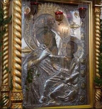Частичка афонской благодати – икона Богородицы «Отрада или Утешение» в казачьем храме иконы Божией Матери Отрада и Утешение на Ходынском поле в Москве. Источник фото: https://otrada-i-uteshenie.ru/o_ikone/